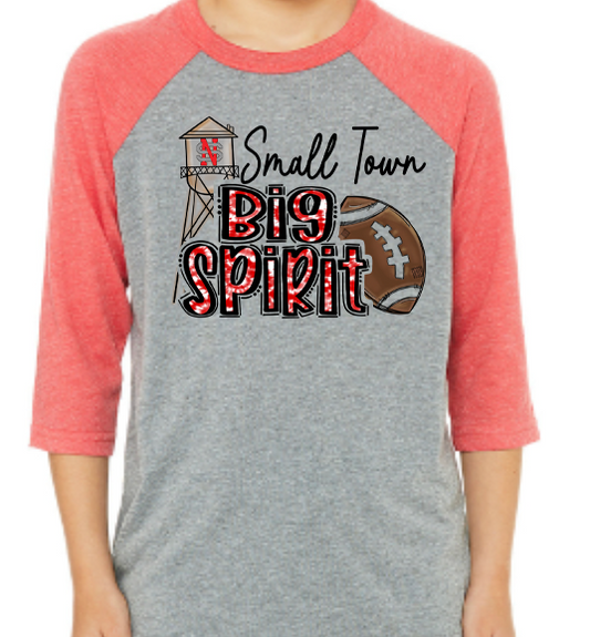 Lancer SMALL TOWN Football {TODDLER} 3/4 RAGLAN