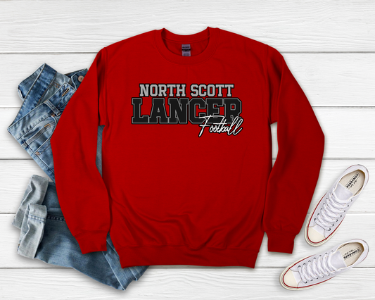 Lancer {Cursive} Crewneck Football